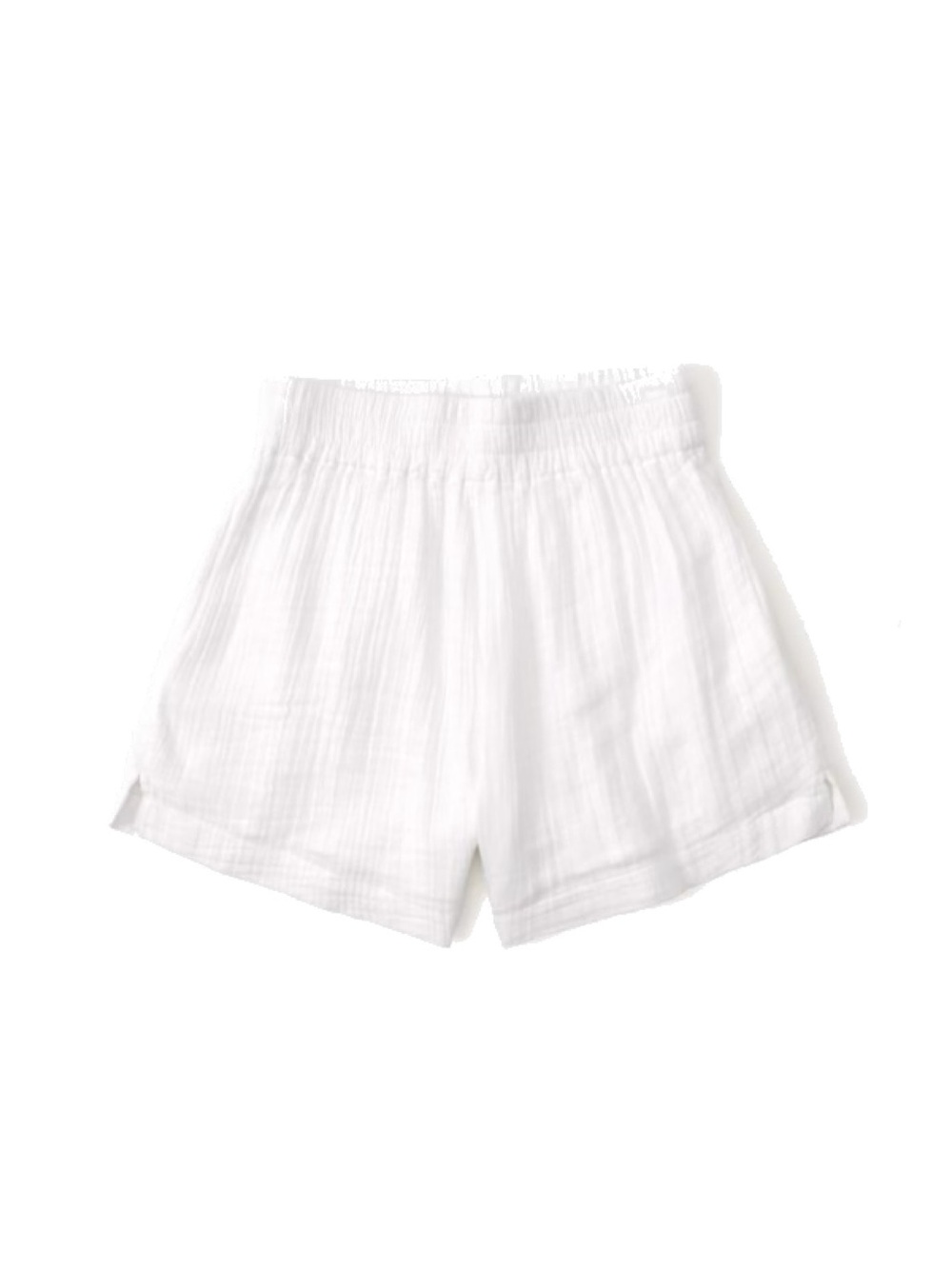 Abercrombie & Fitch White High Waist Gauze Shorts